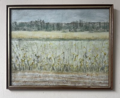 Original Aquarell Gemälde Abstrakt Modernistisch Landschaft