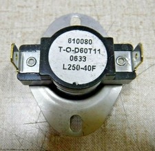 Emerson Thermodisc T-O-D60T11 L250-40F Temperature Switch (Lot Of 3)