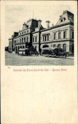 Ak Buenos Aires Argentinien, Estacion del Ferro Carril del Sud - 3890997
