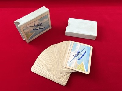 Vintage Schneider Trophy / Cup Air Race Supermarine S6B Flugzeug Spielkarten 