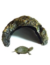 Reptile Habitat, Turtle Hideout,Water Tank Hide 01, Green or brown