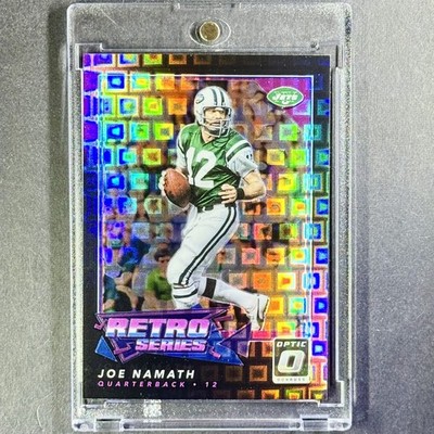 JOE NAMATH 2022 PANINI DONRUSS OPTIC #RS-2 BLACK PANDORA PRIZM SSP 1/25