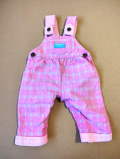 Vintage Osh Kosh B  gosh Pink Flower Overalls Romper with Back Bow 6/9 Months
