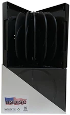 USDISC DVD Cases Chubby 39mm Economy, Duodecuple 12 Disc (Black) Lot