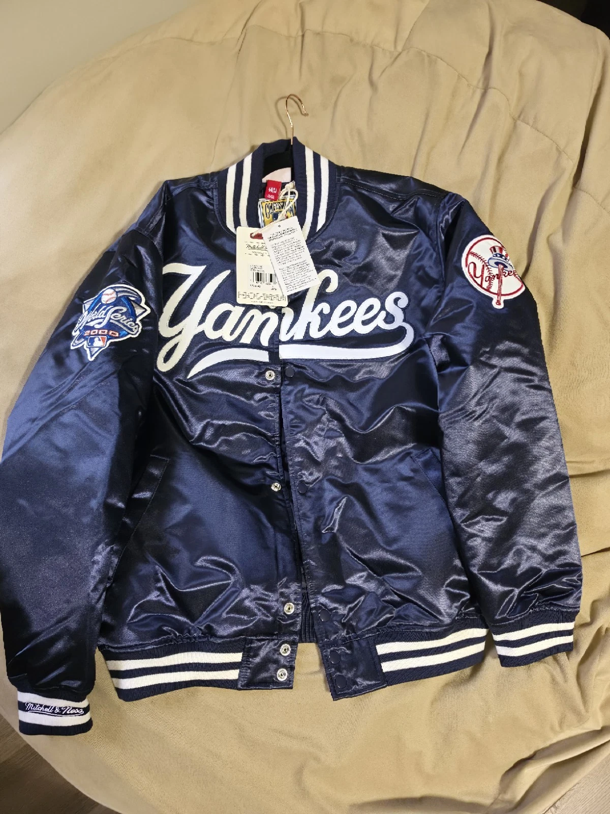 NEW YORK YANKEES MITCHELL & NESS 2000 SUBWAY SERIES JACKET SIZE XLARGE NEW TAGS! image 1