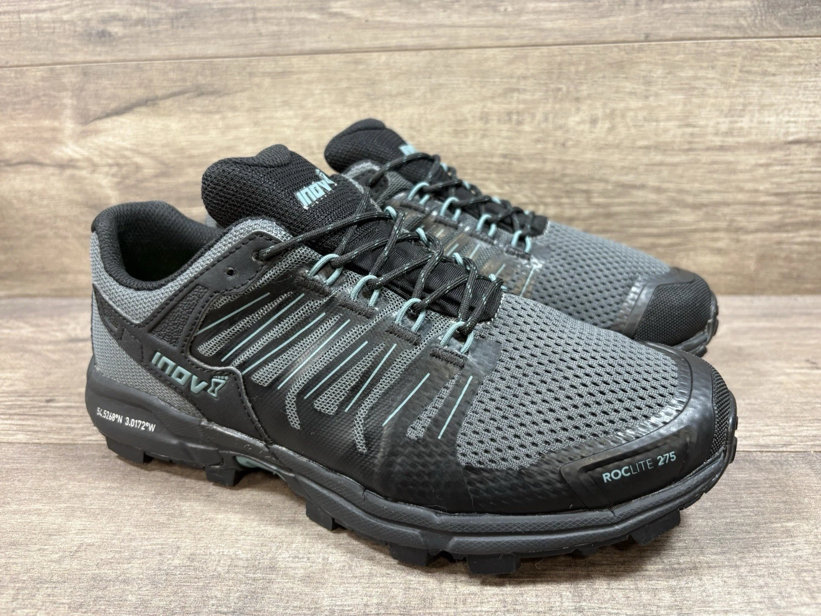 Inov8 ROCLite G 275 Trail Running inov-8 Sneakers Shoes Black Gray Mens Size 7