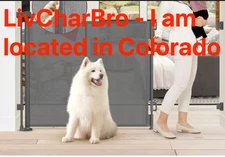 Reinforced 41" Tall X 55" Wide Retractable Baby Mesh Baby Peg Gate Gray