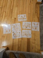 Lot Of 7 Easter Stencil Clear Good Condition