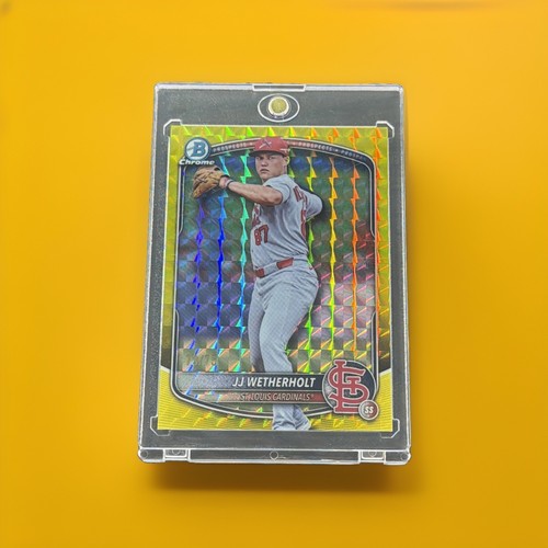2025 Bowman Draft - Chrome JJ Wetherholt #BDC-145 Yellow Geometric Refractor /75