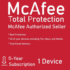 McAfee Total Protection 1 DEVICE / 5 YEAR Account Subscription 