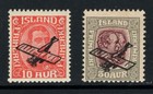 Iceland Postage Stamps - 1928-29 - #C1 MNH, C2 MH
