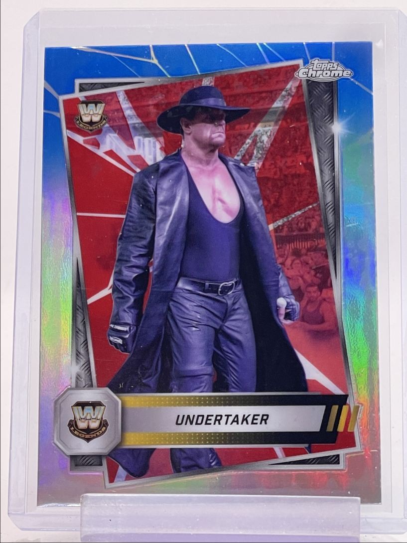 UNDERTAKER 2025 TOPPS CHROME WWE RED WHITE BLUE REFRACTOR #21 Q0223