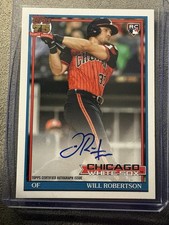 2026 Topps Series 1 Will Robertson RC 1991 TOPPS autograph - White Sox #91A-ROB