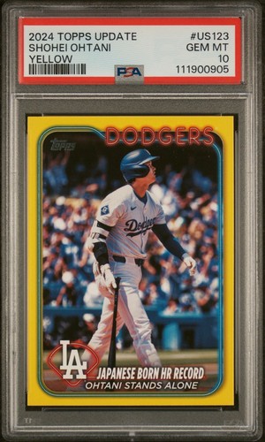 2024 Topps Update Series Season Highlights Checklist Shohei Ohtani #US123 Yellow