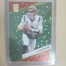 2023 Panini Donruss Elite Joe Burrow #52 Green Disco Parallel Bengals