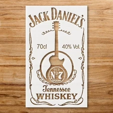 Jack Daniels Logo Home Decor Stencil for Rustic Bar Themes - StencilAir
