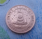 1/2  oz. DON'T TREAD ON ME - Live Free or Die 30mm .999 fine copper round