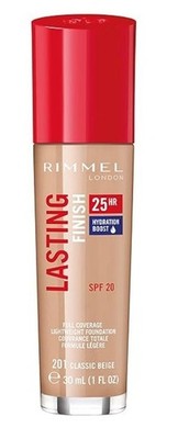 Rimmel Lasting Finish 25Hr Liquid Foundation #201 Classic Beige EXP 09/23