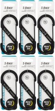 Nite Ize S-Biner Stainless Steel Dual Carabiner 5 - Black 6-Pack