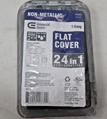 Commercial Electric Horizontal/Vertical Non-Metallic Weatherproof Flat Cover