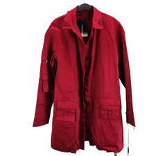 petty little things women shirt dress red collared button up long sleeve size 14