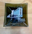 advertising VTG Decatur Federal Building, GA glass ashtray