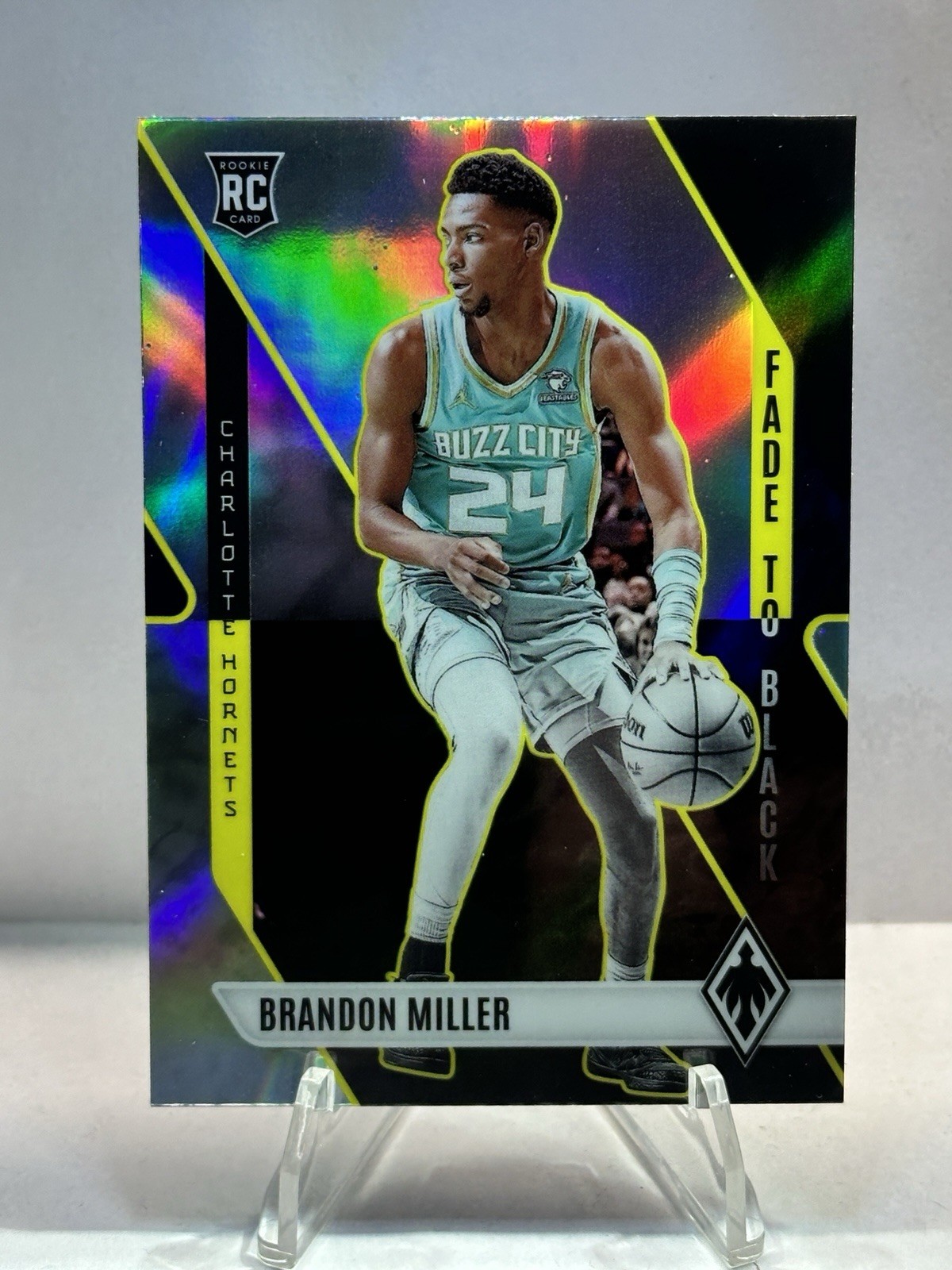 2023-24 Panini Phoenix - Fade to Black Brandon Miller #8 Silver (RC)