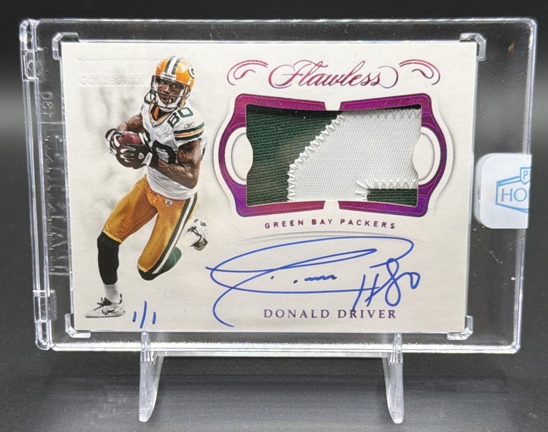 2018 Panini Flawless Patch Auto Donald Driver 1/1 (2022 Honors) Packers