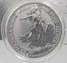 2020 1oz .999 Silver Britannia- Royal Mint Excellent condition Capsulated Coin 