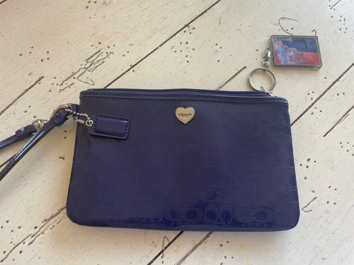 Bracciale Coach usatoto fir "C inlle pelleciata vern nerarata