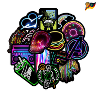 50 StüCk Neon Vinyl Graffiti Aufkleber Sticker Set Cartoon Laptop ZubehöR