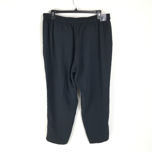 NEW J. Crew Factory Jamie Pant Women's Plus Size 18 Black Elastic Waist Career - Picture 2 of 11