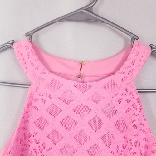 LILLY PULITZER Rayanne Lace Sleeveless Shift Dress, Pelican Pink Size XS - Picture 6 of 14