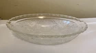 Vintage Anchor Hocking Clear Sandwich Glass Oval Serving Bowl 9" USA
