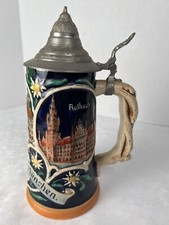 Beer Stein with lid City of Munich 0.5 Liter Made in Germany