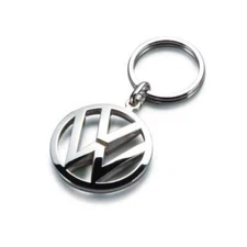 	Volkswagen Metal Key Chain Keyring Fob Silver	