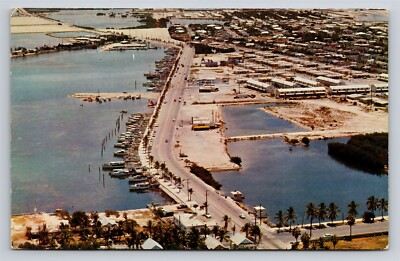 Key West Florida Aerial View Roosevelt Boulevard Stack Island Vtg FL Postcard