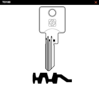 Special blank TO100 Silca key blank special profile for TOK WINKHAUS