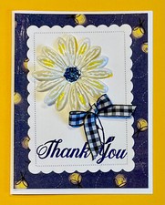 4 Daisy Delight Thank You Stampin Up DIY Card Kit Vellum Glitter Accents Firefly