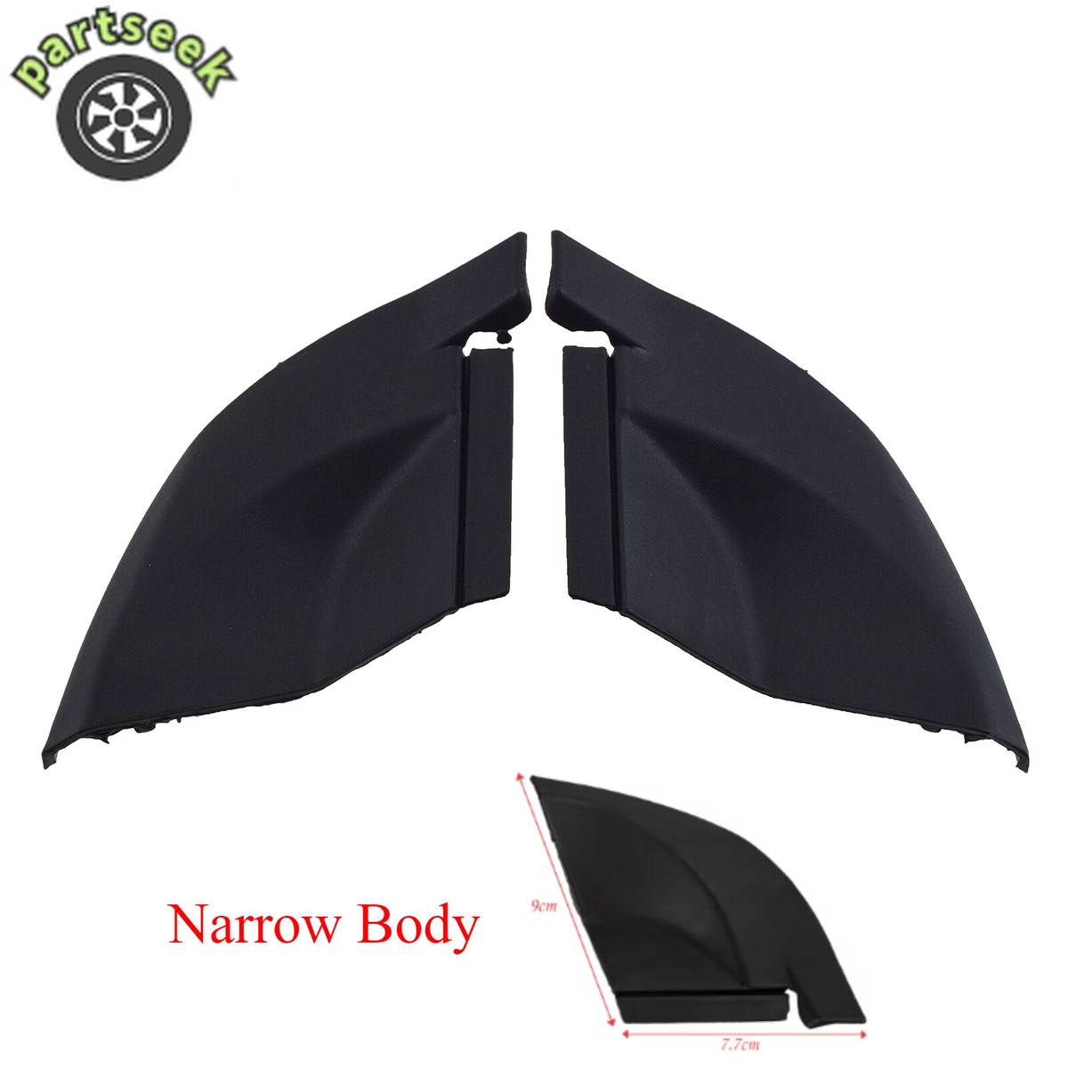 Pair Narrow Wiper Cowl Vent Cover for Toyota Hiace KDH200 2005
