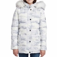 HFX Youth Parka Jacket White Size S 7/8 