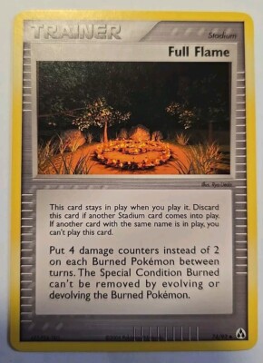 2006 Nintendo Pokemon Legend Maker Full Flame Trainer 74/92 Gaming Card