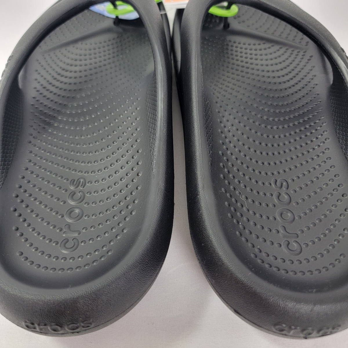 Crocs MELLOW FLIP flop Black Thong Sandal 208437-001 LiteRide NEW