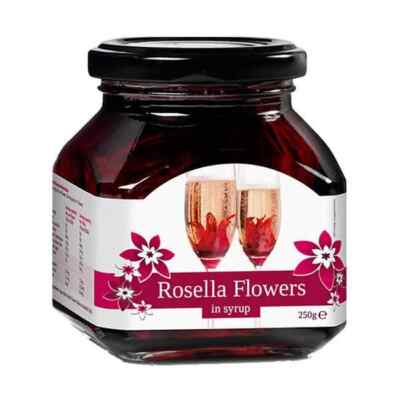 Rosella Flowers Wilde Hibiskusblüten 8 Stück in Sirup - 270g Glas