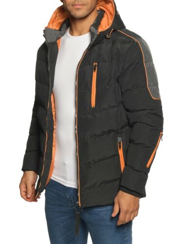 Soul Star Men's Padded Bomber Style Winter Hooded Urban Jacket, Is Time Money - Picture 1 of 5