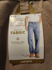 Men’s 40X32 NWT Signature By Levi Strauss & Co Gold Label Carpenter Jeans Light