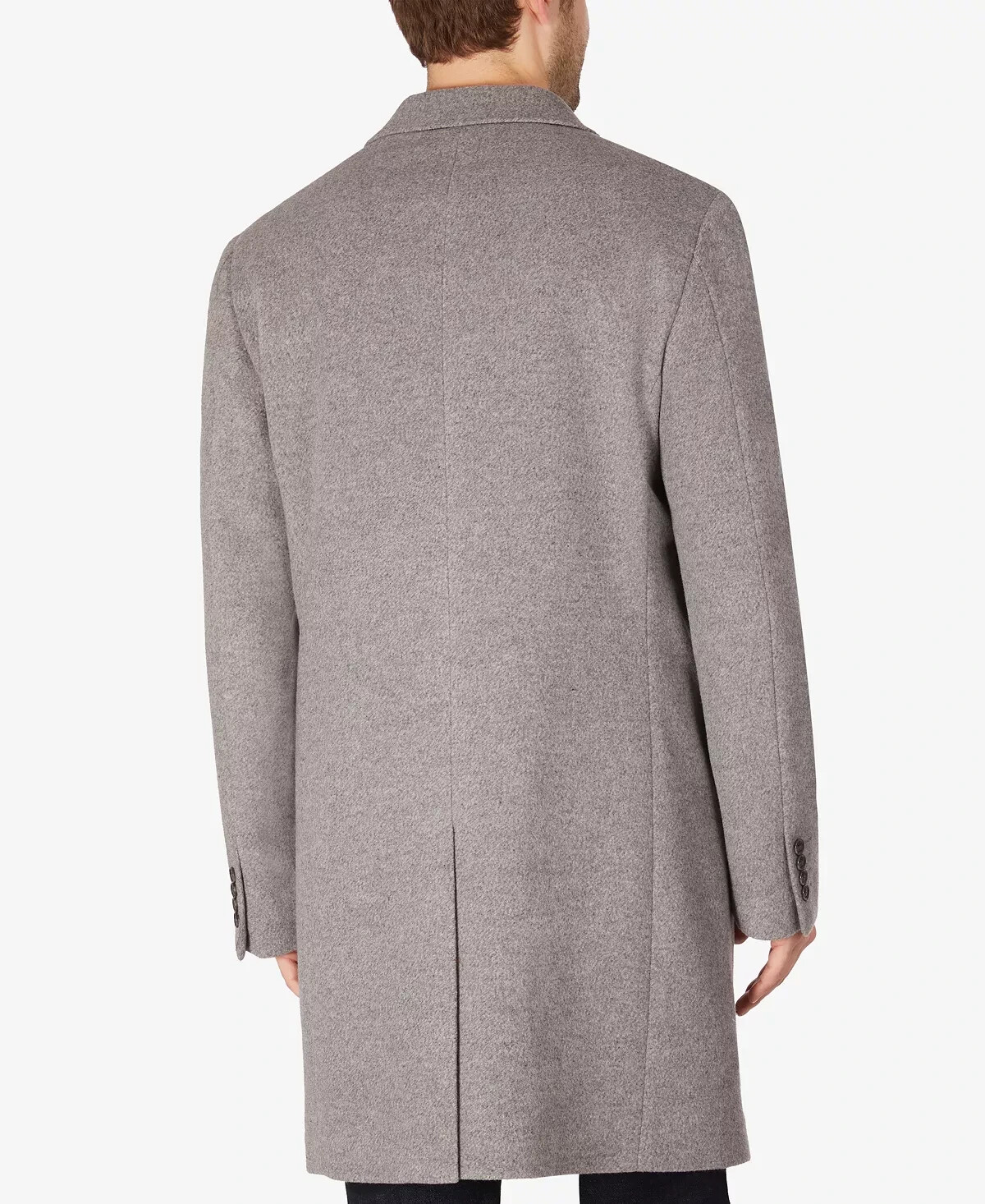 395 Tommy Hilfiger Men Light Grey Addison Wool Blend Trim Fit