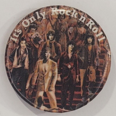 The Rolling Stones  It's Only Rock N Roll Pinback Button  Classic LP Cover Shot