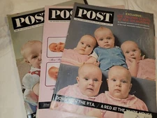Vintage Lot Of 3 Saturday Evening POST  The Fischer Quints. Nov63,May64,Sept,64