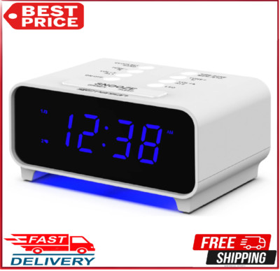 Emerson SmartSet Dual Alarm Clock Radio Digital Blue LED Display Auto Time Set